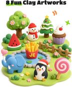 JUPITEARTH 164 Pcs Air Dry Clay Kit, 108 Colors Modeling Clay para Kids