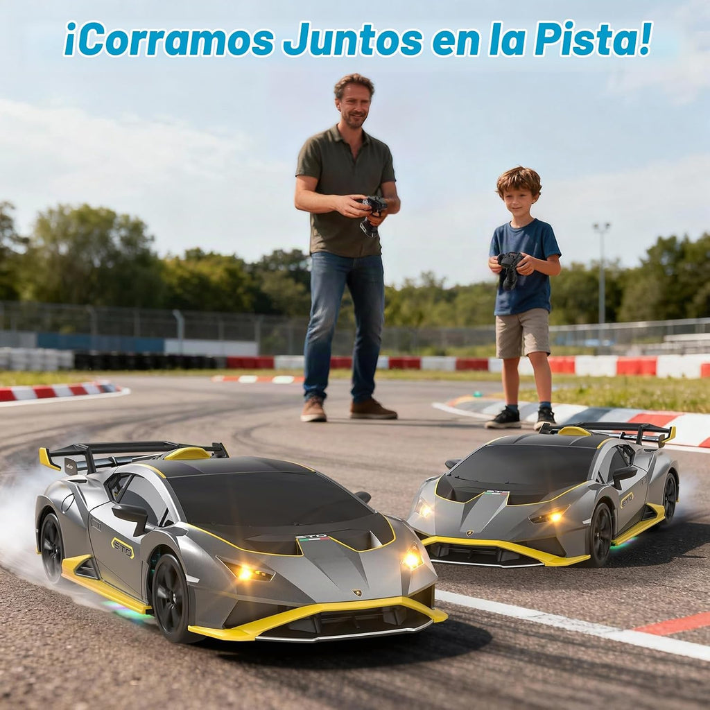 Lamborghini - Coche de juguete Lambo escala 1:24 (gris)