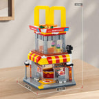 HIGH GODO City Street View - Juego de construcción de hamburguesas, modelo creativo MOC, juguetes de modelo creativo, decoración única para el hogar, ideas para regalo de cumpleaños (244 piezas)