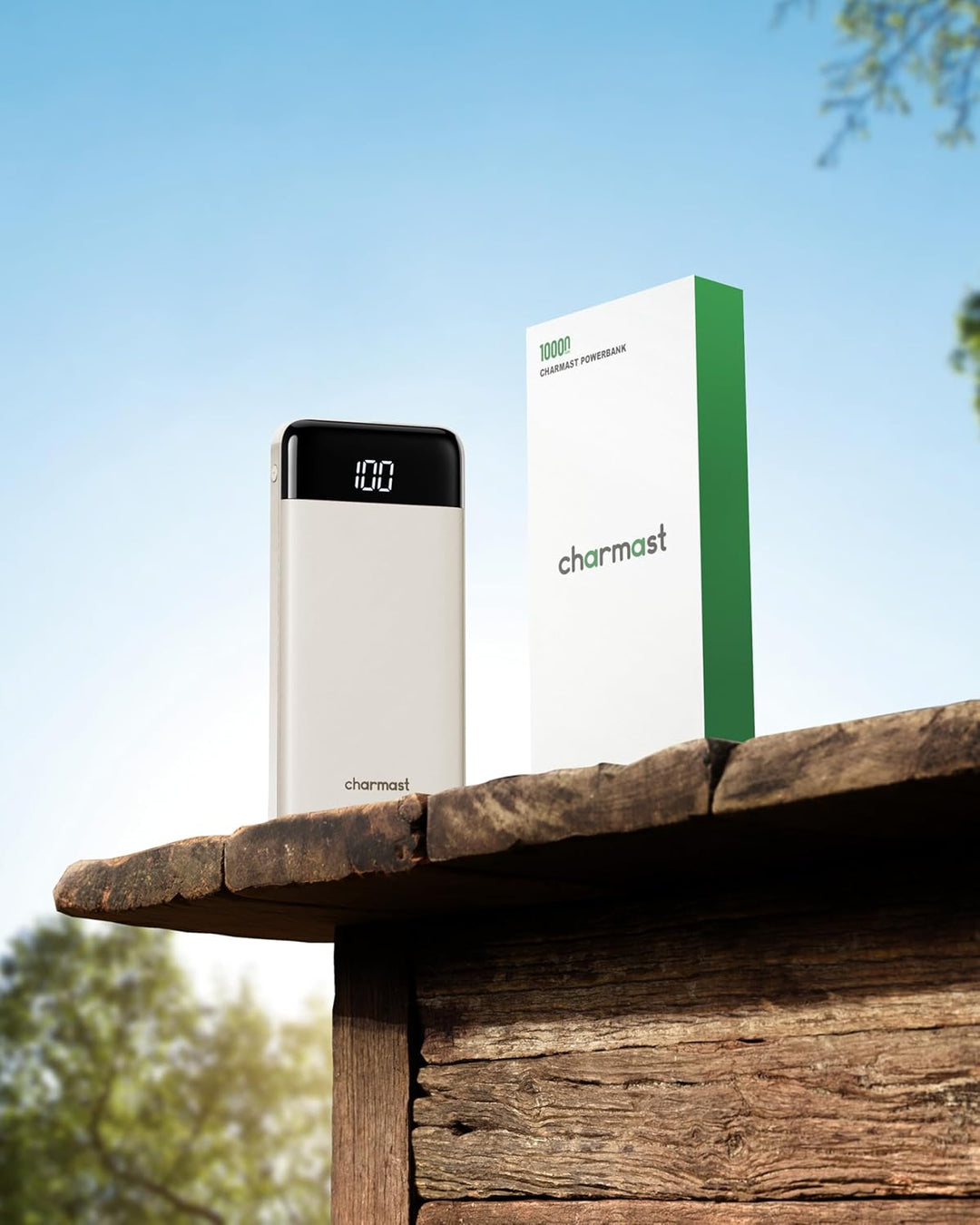Charmast Cargador portátil con cables incorporados, banco de energí...