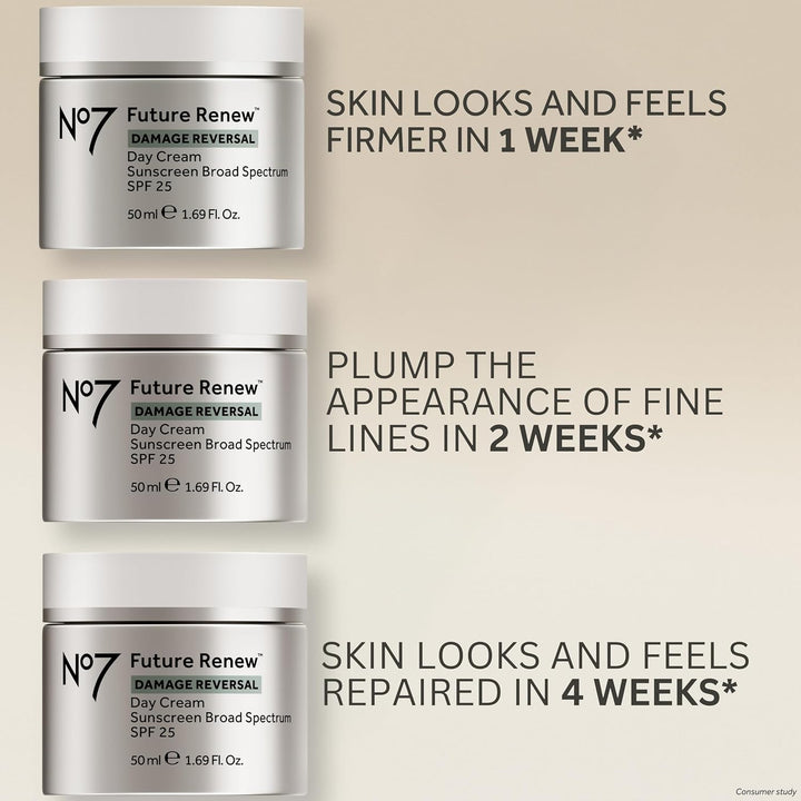 No7 Future Renew Damage Reversal Crema facial con SPF 25 \u2013 Hid...