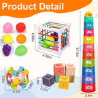 Montessori Toys - Juguetes apilables y tazas para niños pequeños