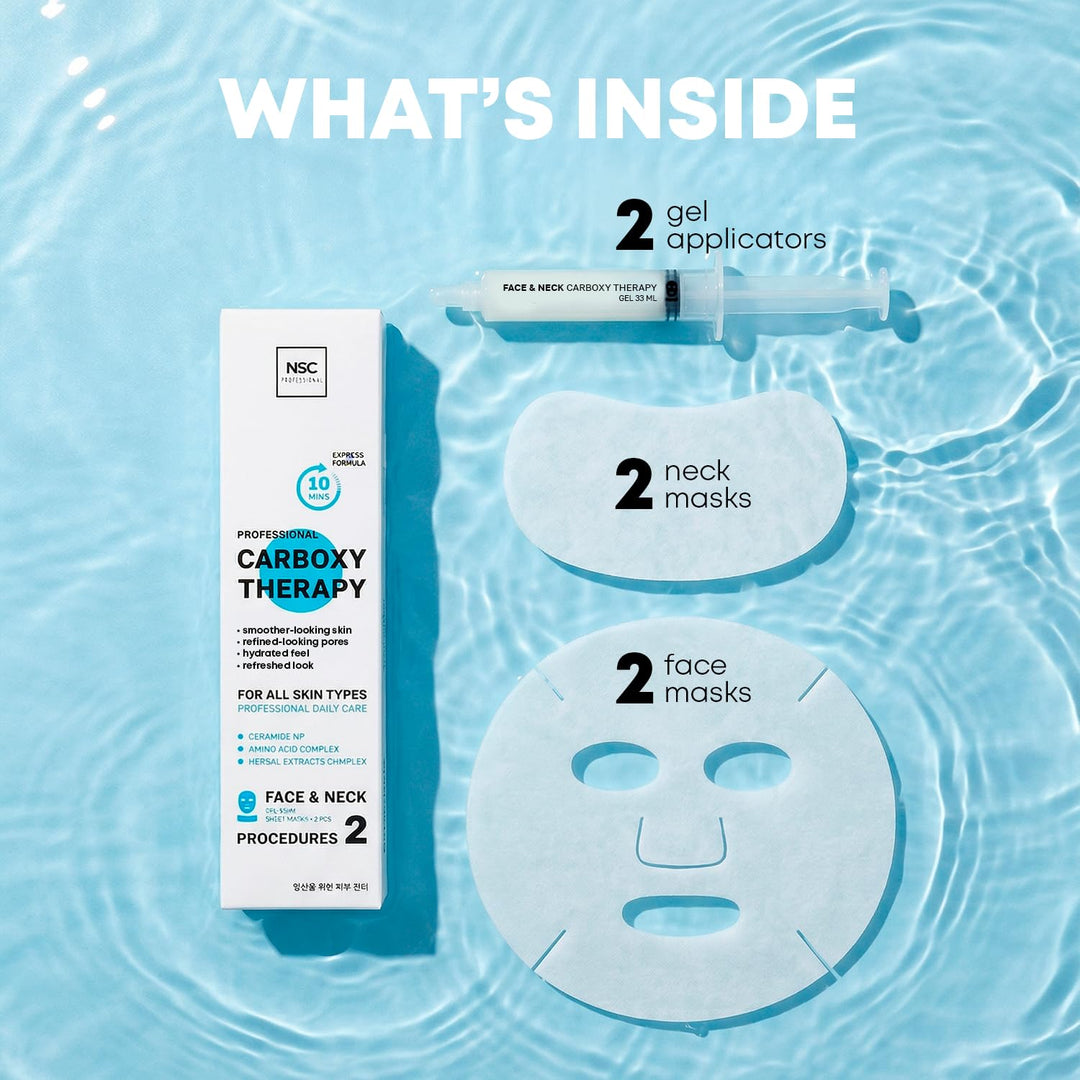 Name Skin Care Coreano Carboxy CO2 Terapia facial y cuello Juego de...