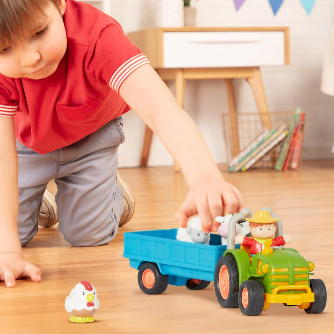 Battat - Juego de juguete de tractor de granja con luces y