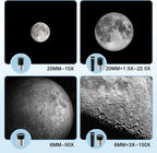 Telescopio para niños, telescopios de apertura de 2.756 in para adultos (15X-150X) con óptica FMC, telescopio refractor astronómico de 11.811 in para principiantes con adaptador de teléfono