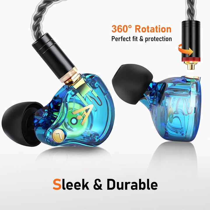 Audiovance Vibes 202 - Auriculares con cable de alta fidelidad, MMC...
