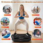 Plataforma de Vibración para Ejercicio para Body Shaker y Pérdida de Peso, Plataforma Vibratoria con Bandas de Resistencia, 120 Niveles de Velocidad, Control Remoto, Entrenamiento de Cuerpo Completo, Equipo Compacto de Gimnasio para el Hogar