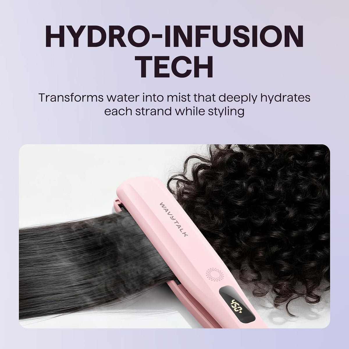 Wavytalk Plancha de pelo a vapor, sesión de vapor, reduce el daño