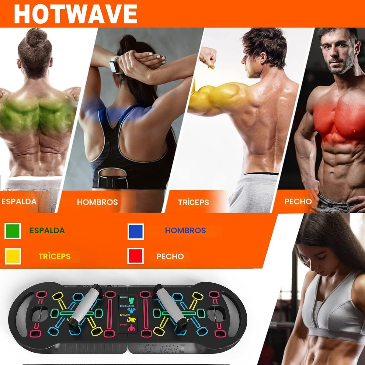 Tabla de Flexiones Push Up, Tabla de Flexiones Portátil, Barra de Flexiones Plegable 20 en 1