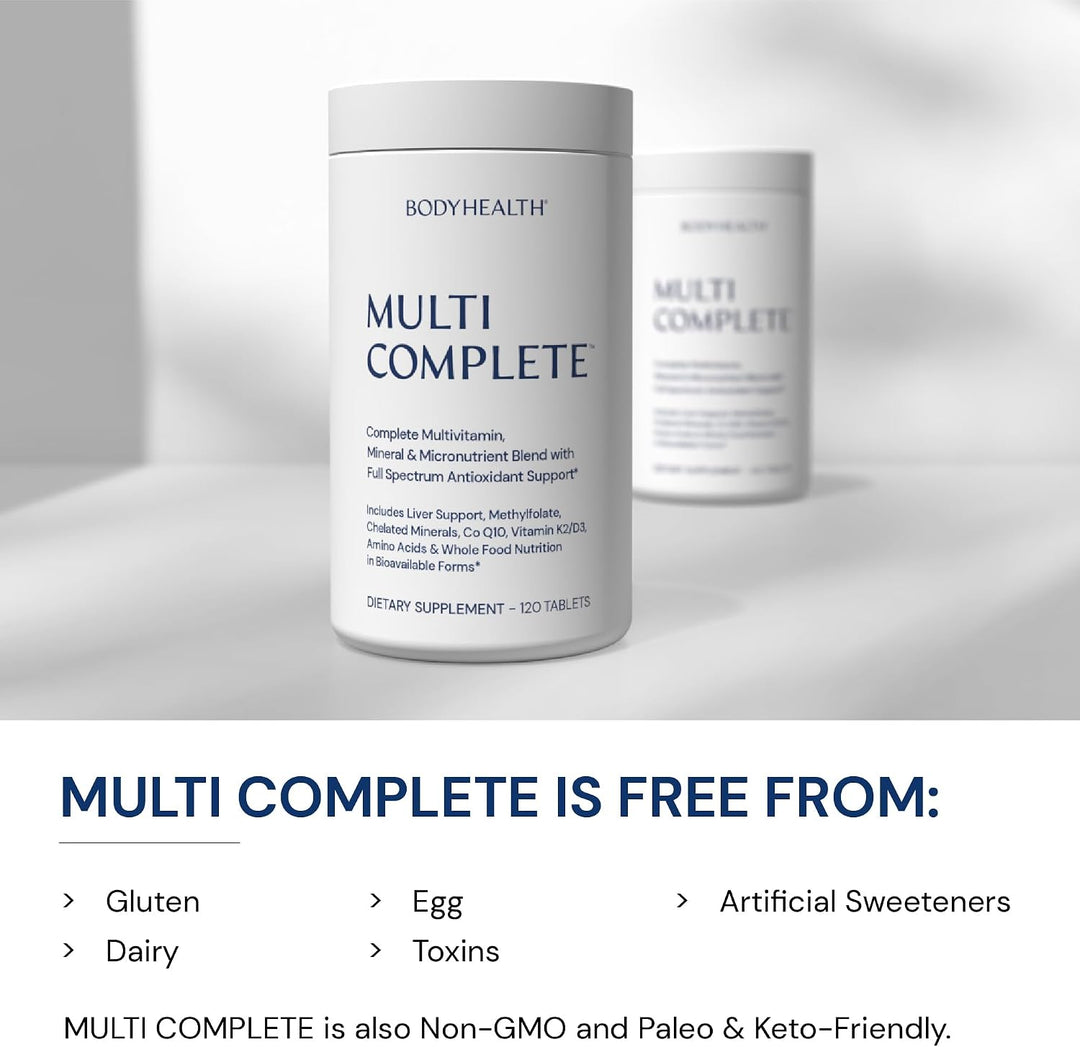 BodyHealth Multivitamínico diario multicompleto (120 unidades) para...