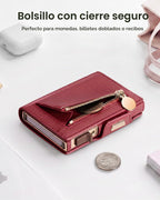 typecase Billetera para mujer RFID Pop Up Tarjetero Cartera de cuero