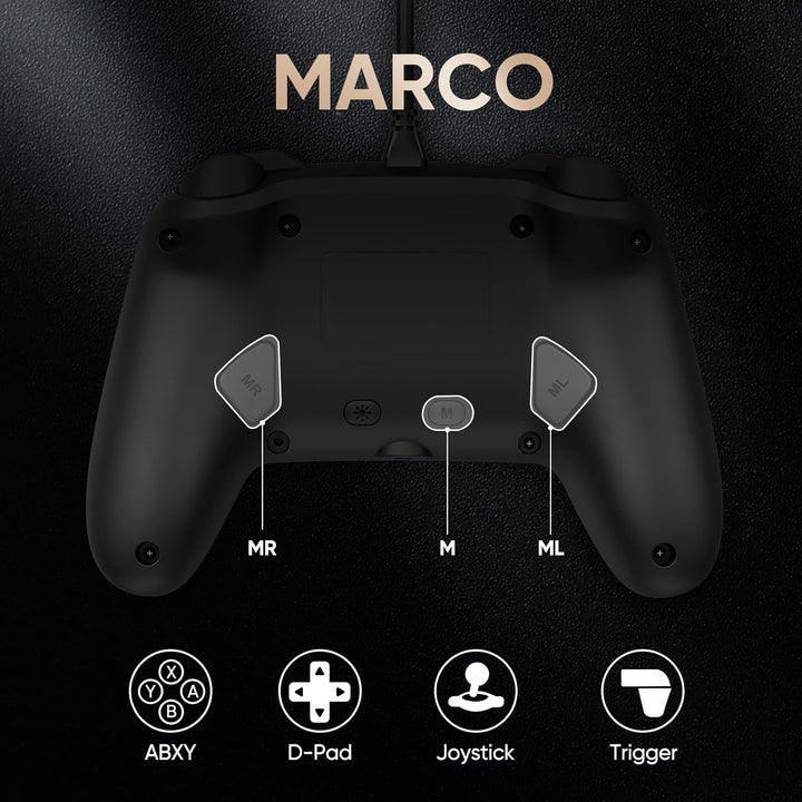 BETMI Wired Pro Controller for Switch 2, C Button, 9-Axis, Hall Eff...