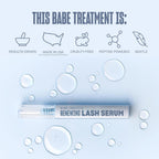 BABE ORIGINAL Renewing Lash Serum - Suero de pestañas con infusión de péptidos, 4 Month Supply (6mL)