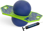 Flybar Pogo - Pelota de truco para niños, tabla de rebote de equilibrio con cubierta antideslizante, bomba incluida, juguetes para interiores y exteriores para niños y niñas, forma divertida de