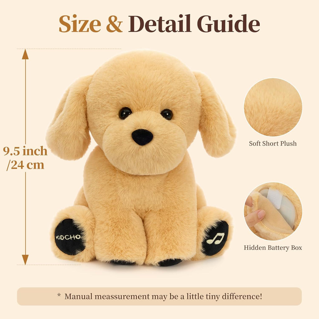 Juguete de peluche de Golden Retriever, juguete musical interactivo