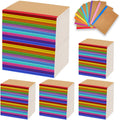 Paquete de 100 cuadernos A5 a granel, 8.3 x 5.5 pulgadas, cuadrados, de composición de papel de estraza rayada, 10 colores de tapa suave, diarios de viaje para estudiantes, aula, oficina (colorido, 60