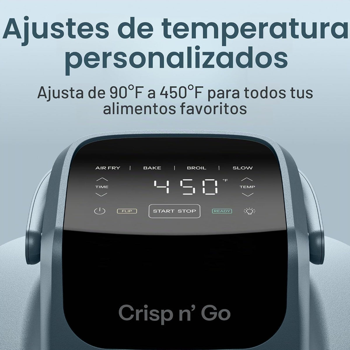 Chefman Crisp n' Go - Freidora de aire de vidrio de 4 cuartos de galón