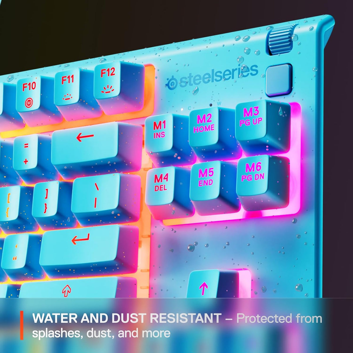 Teclado para juegos SteelSeries Apex 3 TKL Aqua RGB \u2014 Factor d...