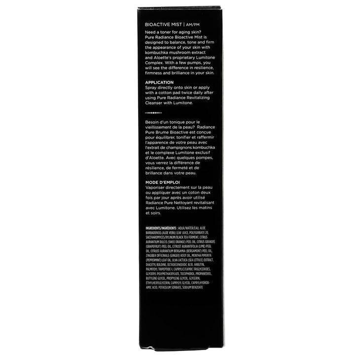 Aloette Spray de tóner facial, niebla pura resplandeciente, tóner d...