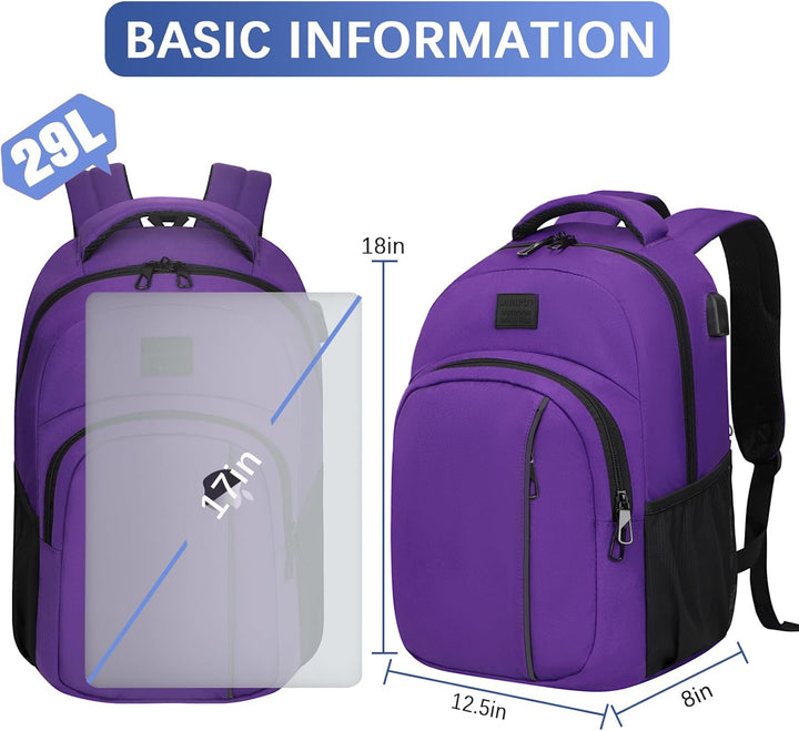 LARIPOP Mochila de viaje para laptop, mochila para laptop de negoci...