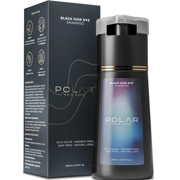 POLAR HAIR CARE Polar Haircare - Champú de tinte para cabello gris...