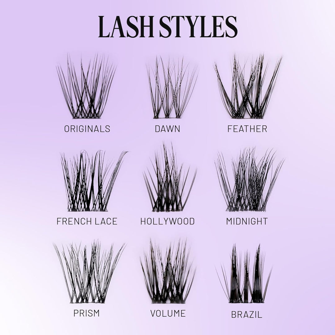 Lilac St - Originales racimos de pestañas falsas naturales (16mm) -...