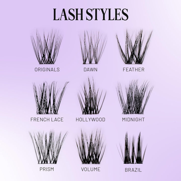 Lilac St - Originales racimos de pestañas falsas naturales (16mm) -...