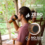 Elemental Artisan - Vaso aislado de triple pared, taza de viaje para café, reutilizable, de acero inoxidable, con tapa de cerámica, tazas de café térmicas para bebidas calientes (6 horas) y frías (18