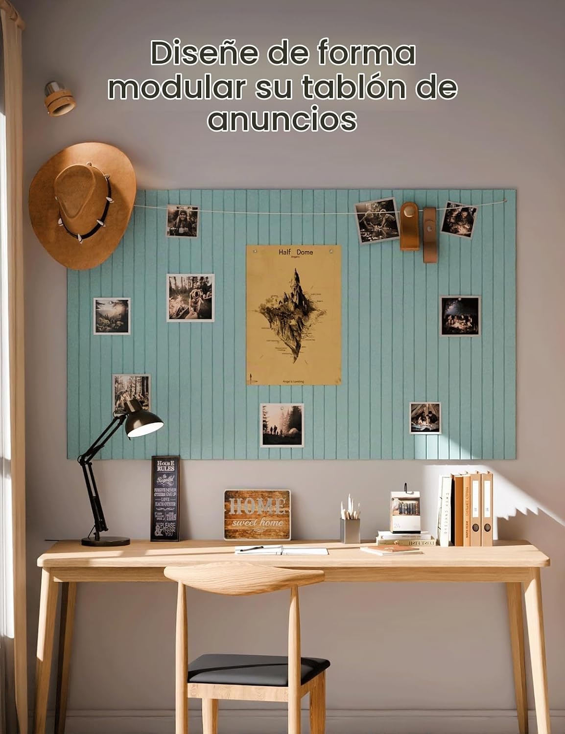 Tablero de anuncios de fieltro y tablero de corcho alternativo 48