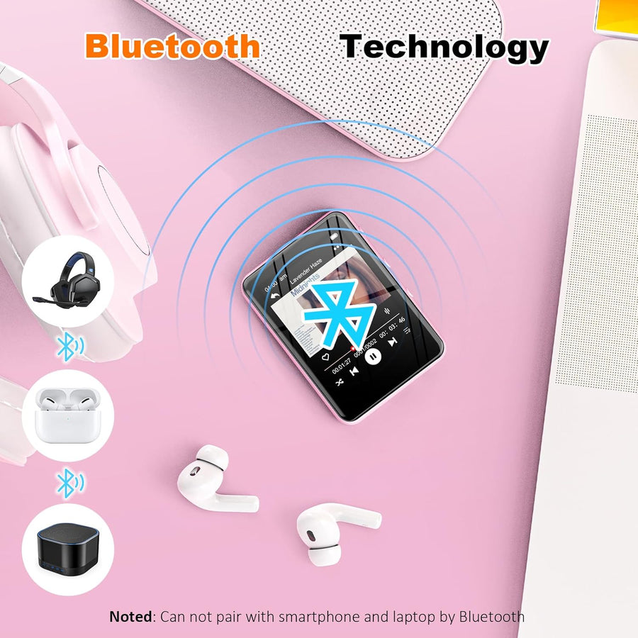 Reproductor de música MP3 con Bluetooth, almacenamiento de 32 GB, p...