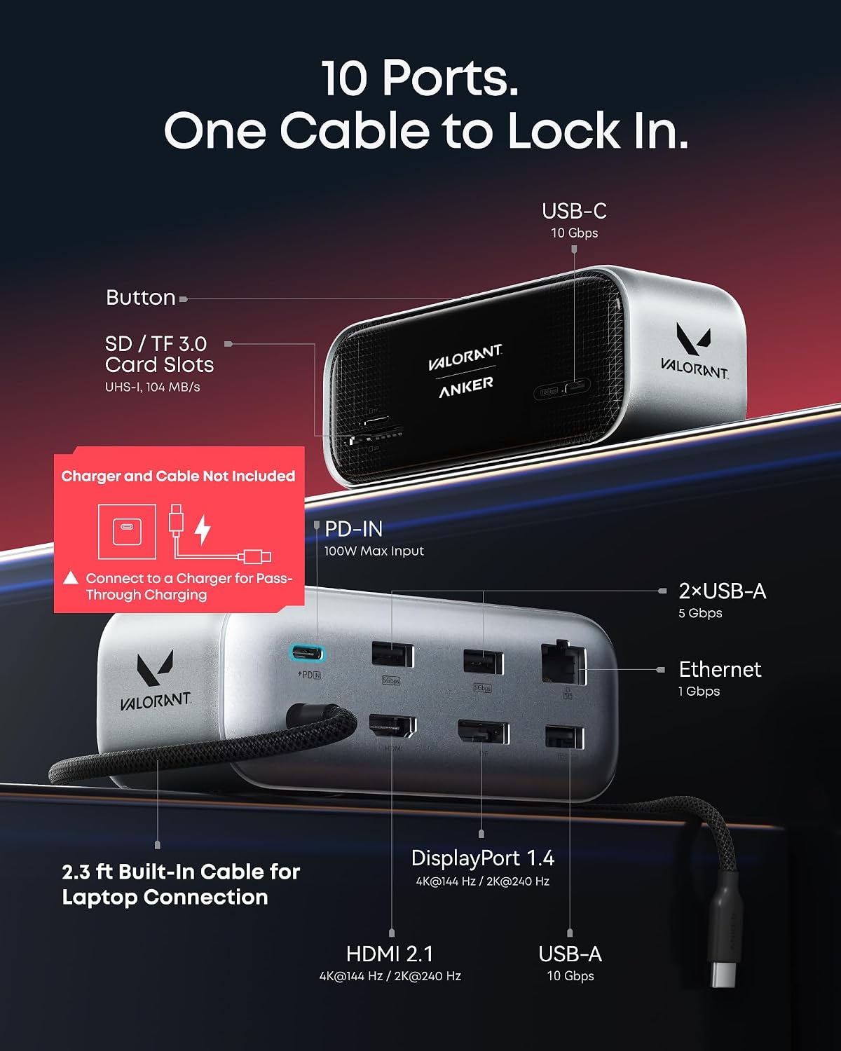 Anker, A210C, hub USB 4