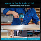 Kit combinado de herramientas eléctricas sin escobillas para taladro inalámbrico para bricolaje en el hogar