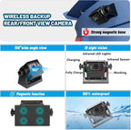 Cámara de respaldo inalámbrica EWAY WiFi magnética de 1080P HD con batería recargable, sin cableado, para monitoreo trasero y reversa en coche, camioneta, camioneta pickup, autocaravana, quinta rueda