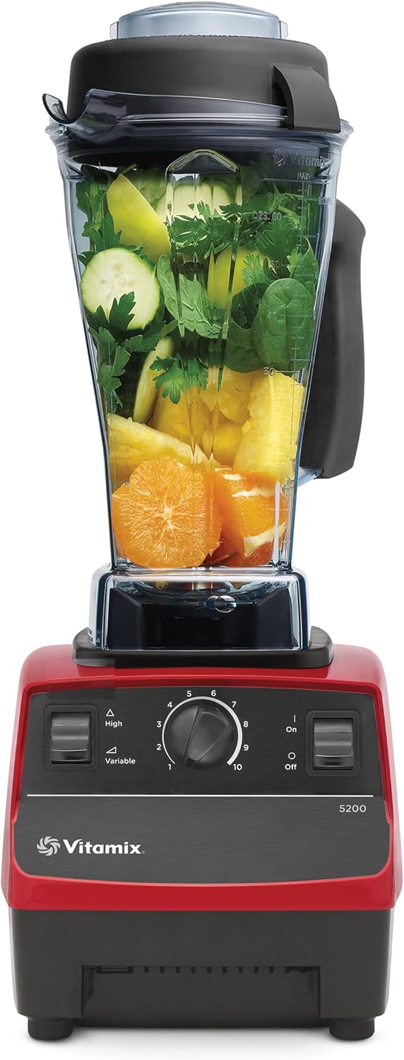 Vitamix 5200 Licuadora Profesional de Alta Gama, Contenedor de 64 oz, Rojo