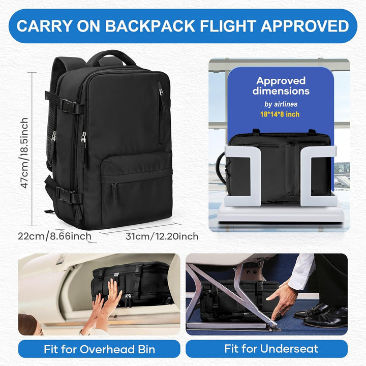 coowoz Mochila de viaje al vacío con bomba para mujeres y hombres,...