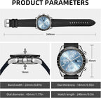 BENYAR Relojes para hombre, reloj de pulsera analógico con movimiento de cuarzo, correa de cuero/acero inoxidable/silicona, reloj de vestir casual para deportes de negocios, resistente al agua