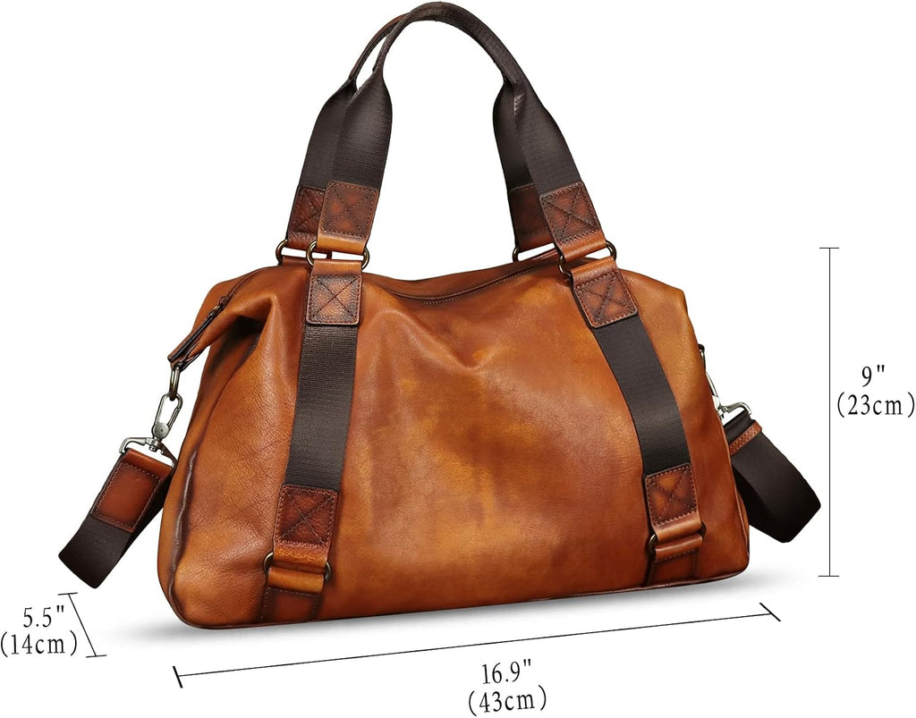 Bolso de mensajero de cuero genuino para hombre, bolso cruzado con asa superior, bolsa para laptop, maletín de negocios de viaje vintage