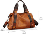 Bolso de mensajero de cuero genuino para hombre, bolso cruzado con asa superior, bolsa para laptop, maletín de negocios de viaje vintage