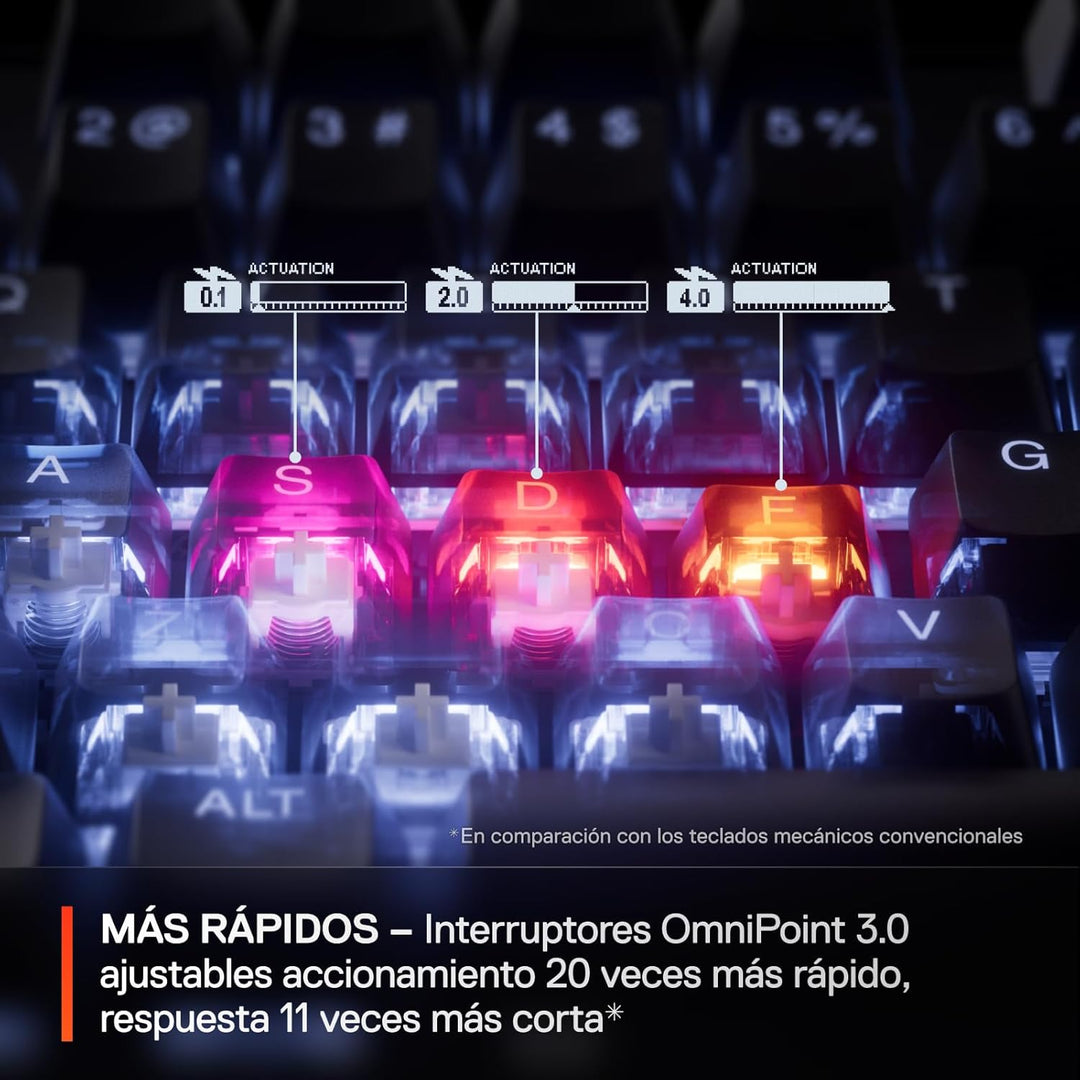 SteelSeries Apex Pro Mini Gen 3 OmniPoint 3.0 Interruptores HiperMa...