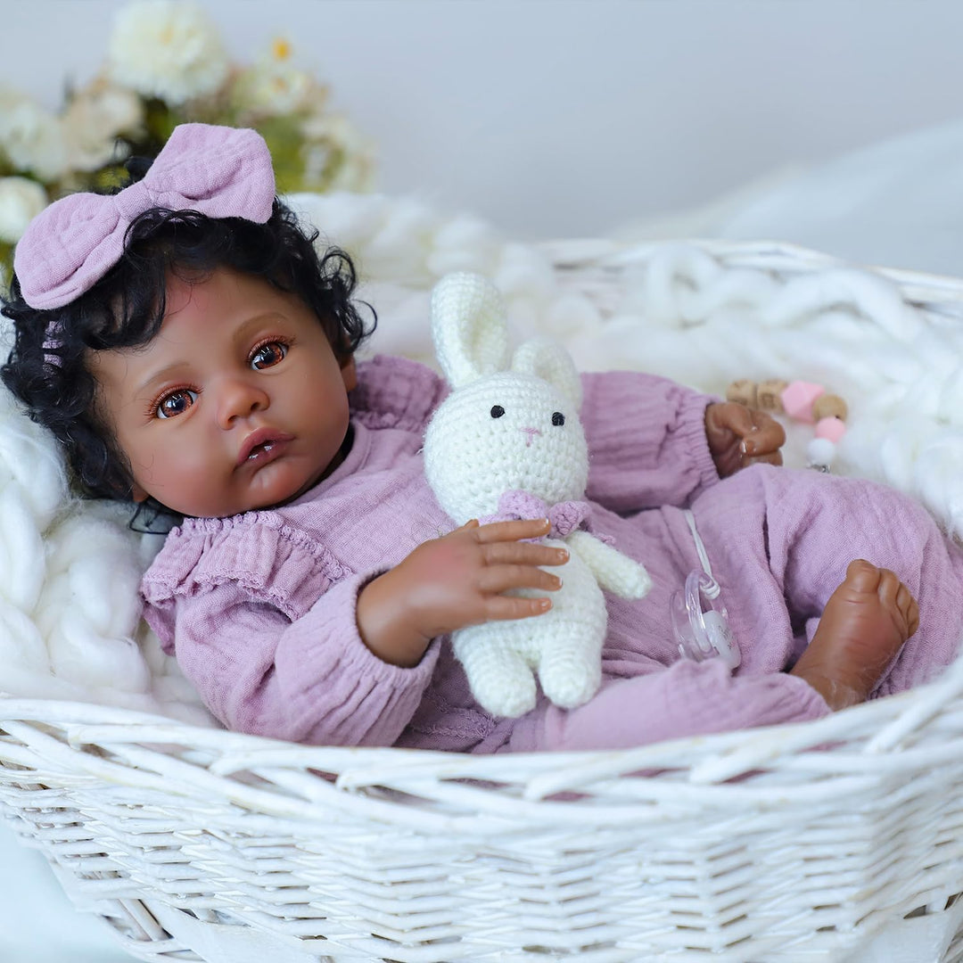 WOOROY Muñecas Realistas Reborn Baby Dolls Niña Negra \u2013 Muñeca...