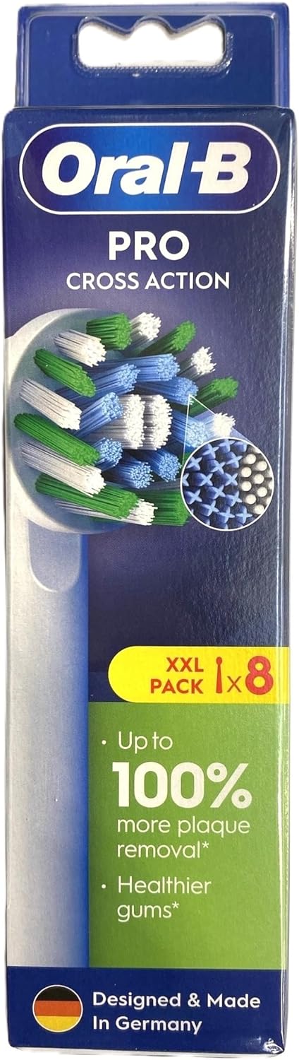 Oral-B CrossAction - Juego de 8 cabezales de repuesto para cepillo...