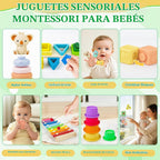 Juguetes musicales 8 en 1 para bebés de 6 a 12 meses, juguetes sensoriales Montessori para bebés de 0-6-12-18 meses, clasificación de dentición infantil