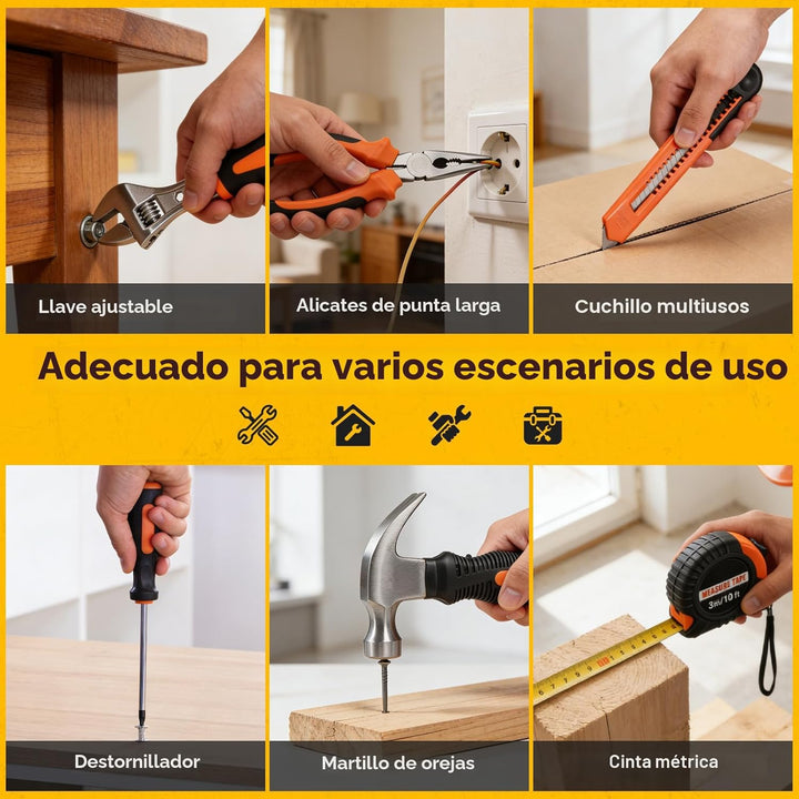 MarvTool Juego de herramientas de 140 piezas, caja de herramientas...