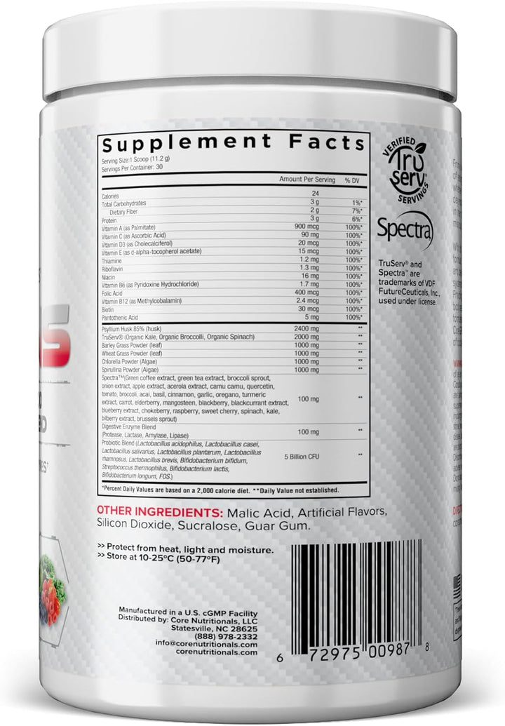 Core Nutritionals Verdes | Mezcla premium de superalimentos rojos y...