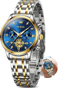 OLEVS Relojes para Mujer de Vestir Lujo Acero Inoxidable a Prueba de Agua Reloj de Muñeca