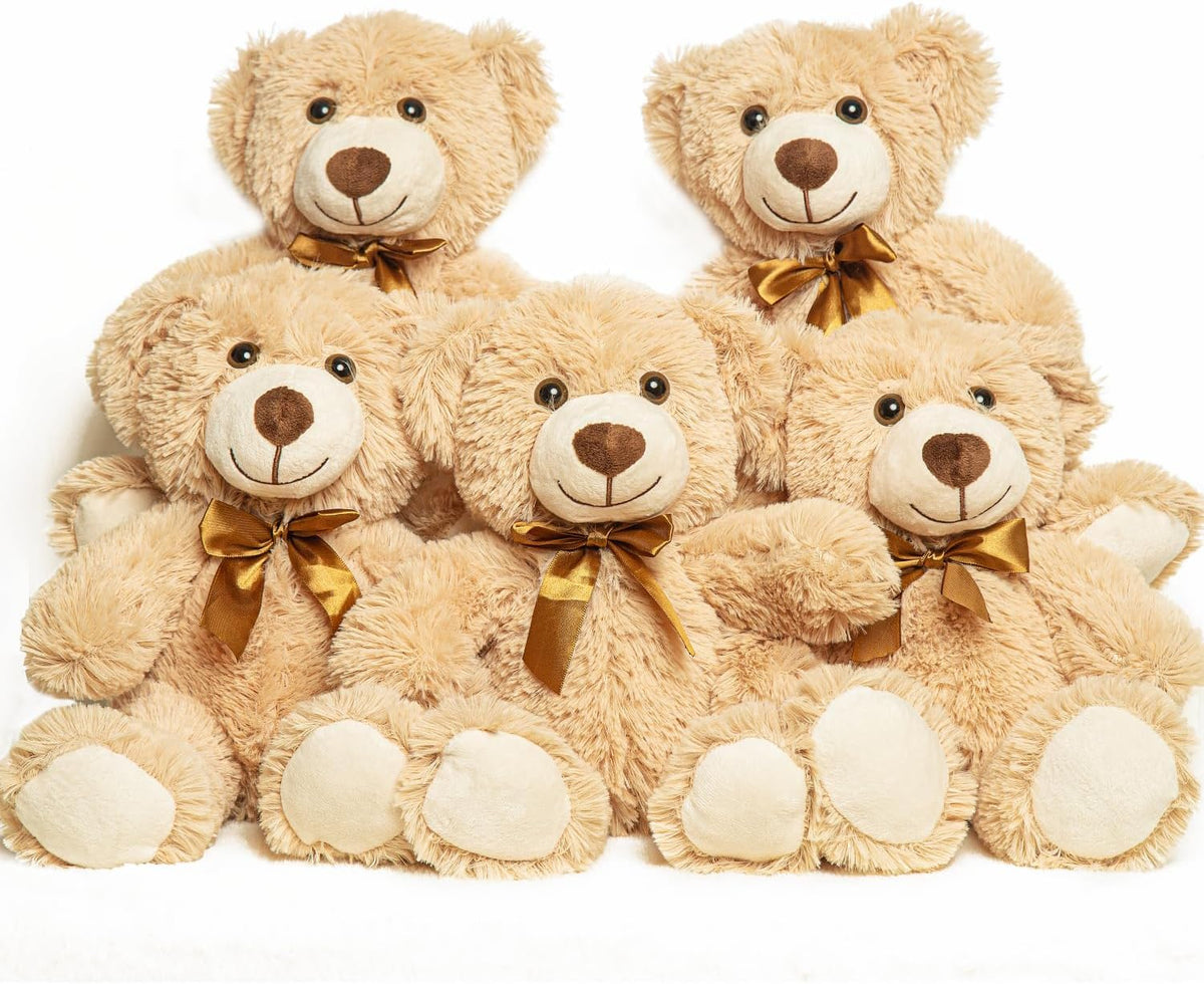 LELELONG Paquete de 5 Osos de Peluche a Granel de 13.5 Pulgadas Oso