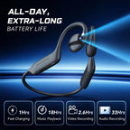 MONODEAL E12 Auriculares inteligentes de conducción ósea con cámara