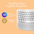 Logitech Wave Keys para Mac, Teclado Inalámbrico Ergonómico con Rep...