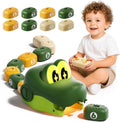 Rc Snake Eating Toys For Kids 6-12, 8 bloques magnéticos de tren de riel