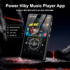 Reproductor de música de 80 GB, reproductor MP3 MP4 con Bluetooth y WiFi con pantalla táctil IPS de 4 pulgadas, reproductores de audio digital M503 Pro Spotify con Amazon Music, audible, navegador